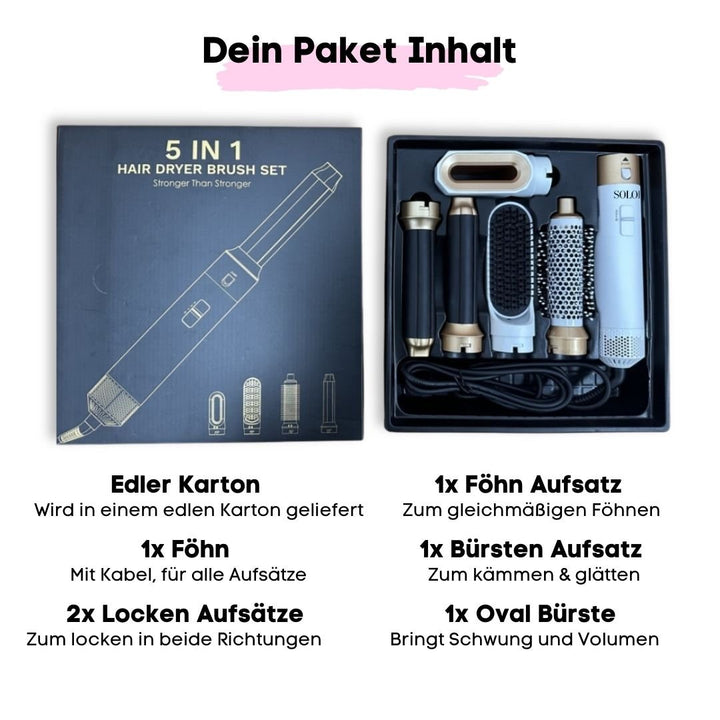 5in1 - Airstyler, perfektes Haar mit einem Gerät - SOLOH