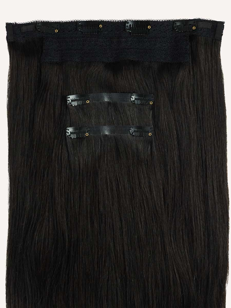 Remy Clip-In Extensions 120g – Jet Black colour reference