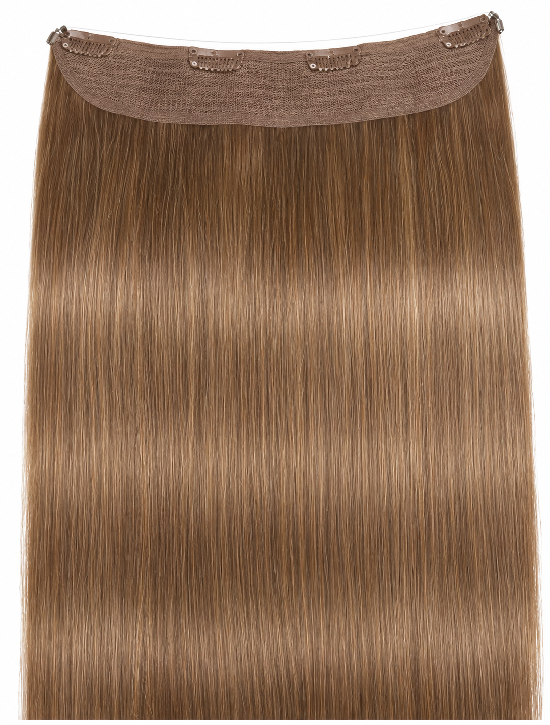 Remy Halo Extensions – Glatt – 12 Light Golden Brown