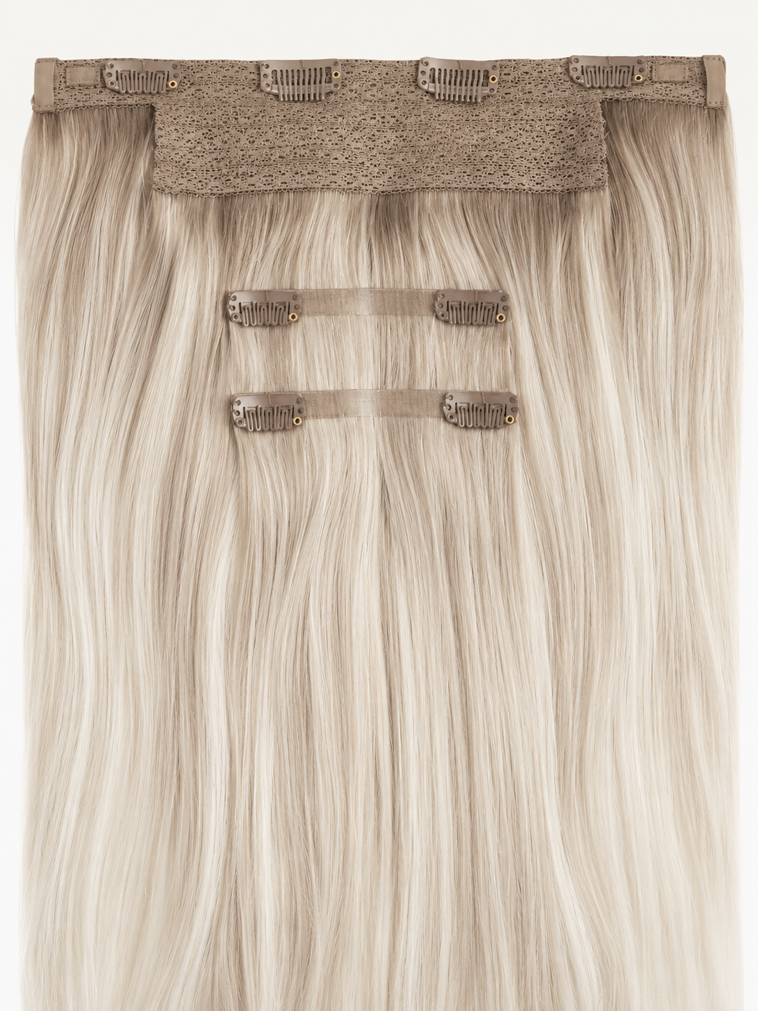 Remy Halo Extensions 120g – T18/60 Ash Blonde to Platinum Blonde