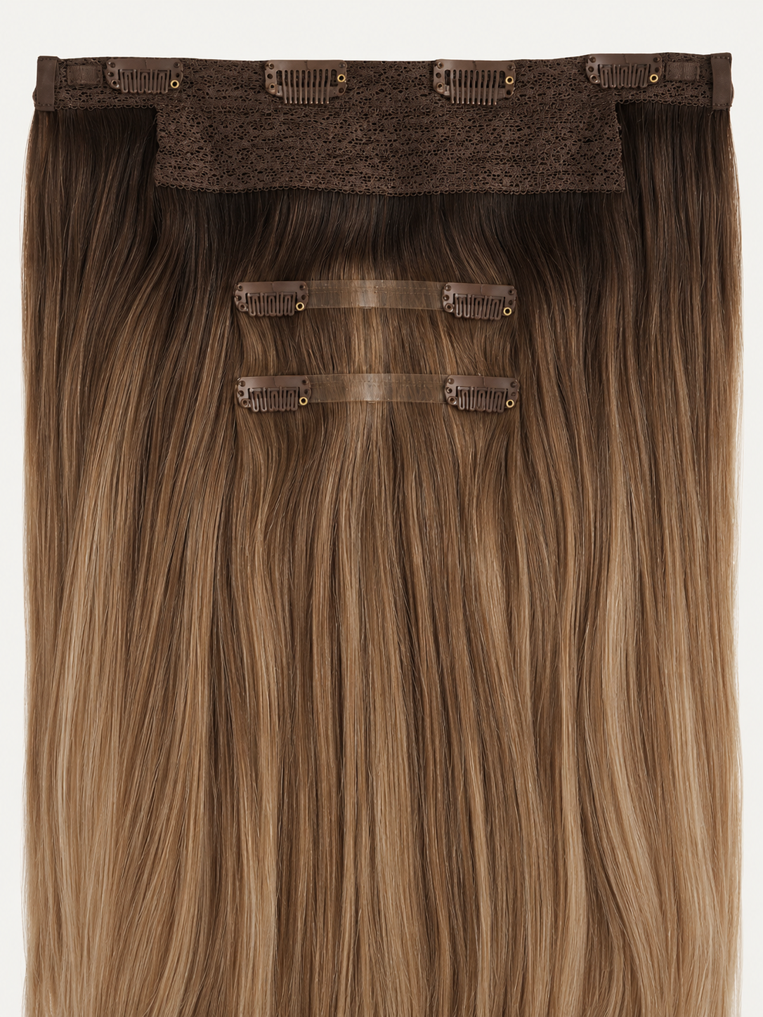 Remy Halo Extensions 120g – T2/8 Dark Brown to Light Brown