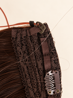 Detailansicht der Clips und Drahtbefestigung der Remy Halo Extensions