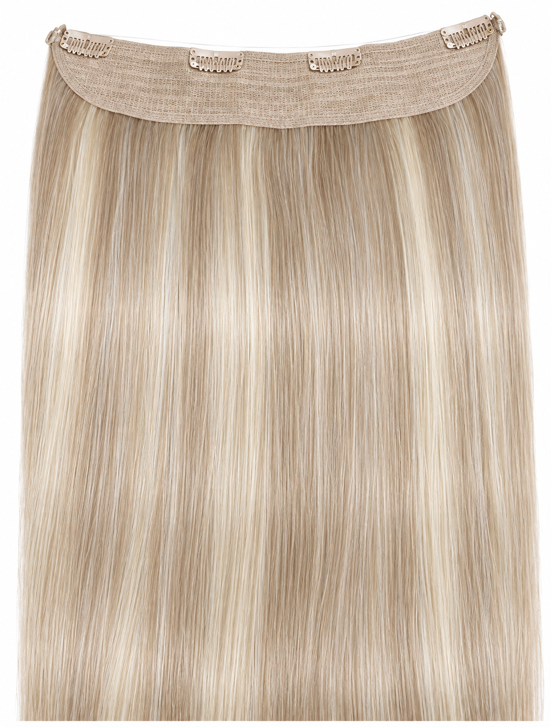 Remy Halo Extensions – Glatt – P18/613 Ash Blonde with Platinum Highlights
