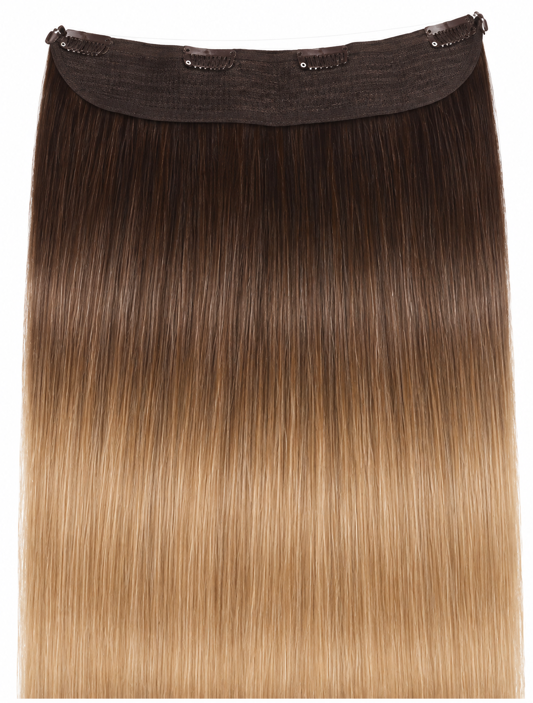 Remy Halo Extensions – Glatt – T18/60 Ash Blonde to Platinum Blonde