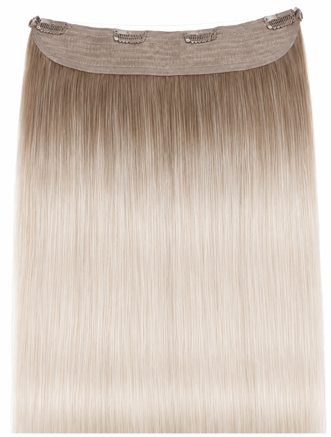 Remy Halo Extensions – Glatt – T4/27 Brown to Caramel Blonde